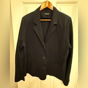 **Eileen Fisher Black Lightweight Blazer Jacket – Women’s XL, Viscose**